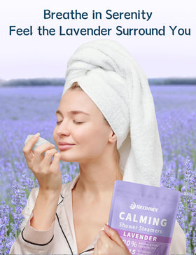 SEONNIX Shower Steamers with lavender flowers