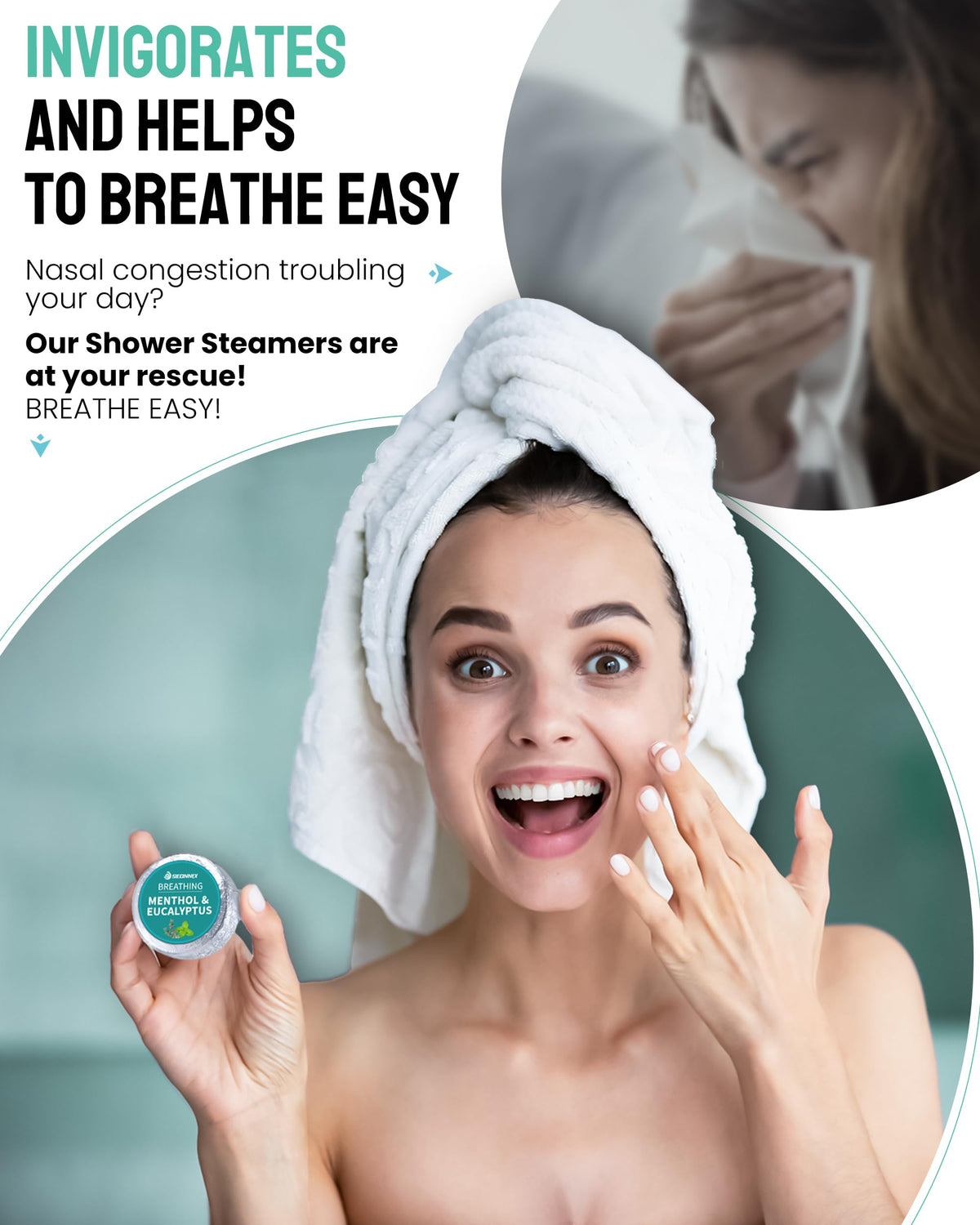 SEONNIX shower steamers with relaxing fragrance