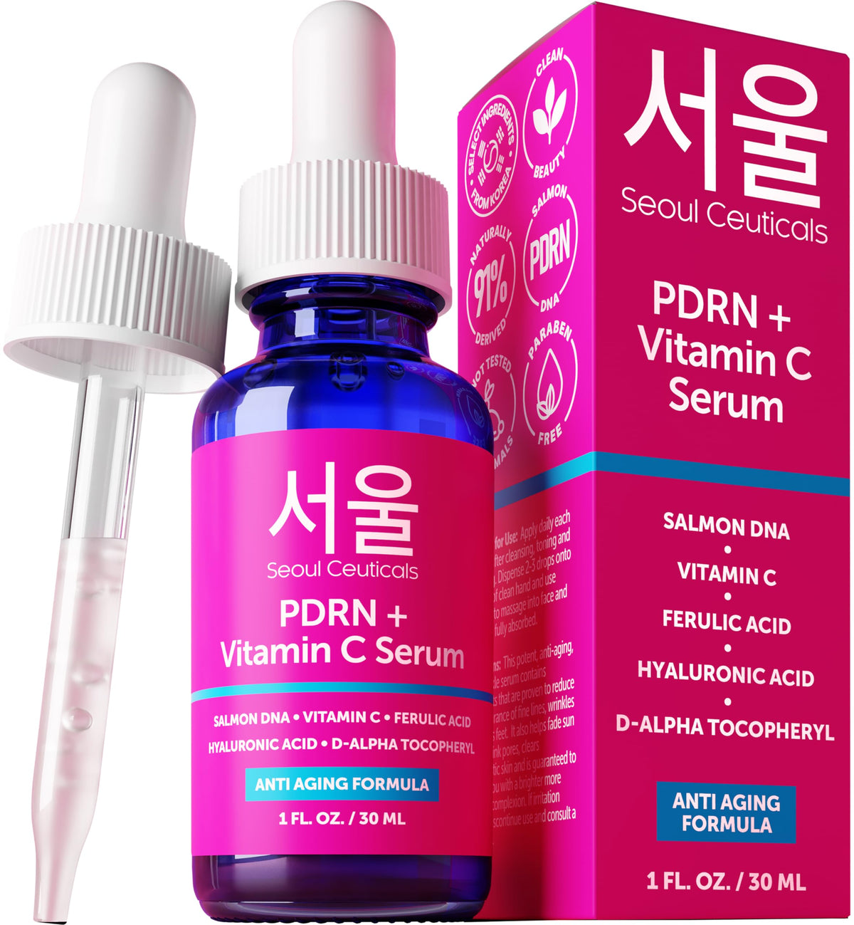 SeoulCeuticals PDRN Serum Salmon DNA Vitamin C front view