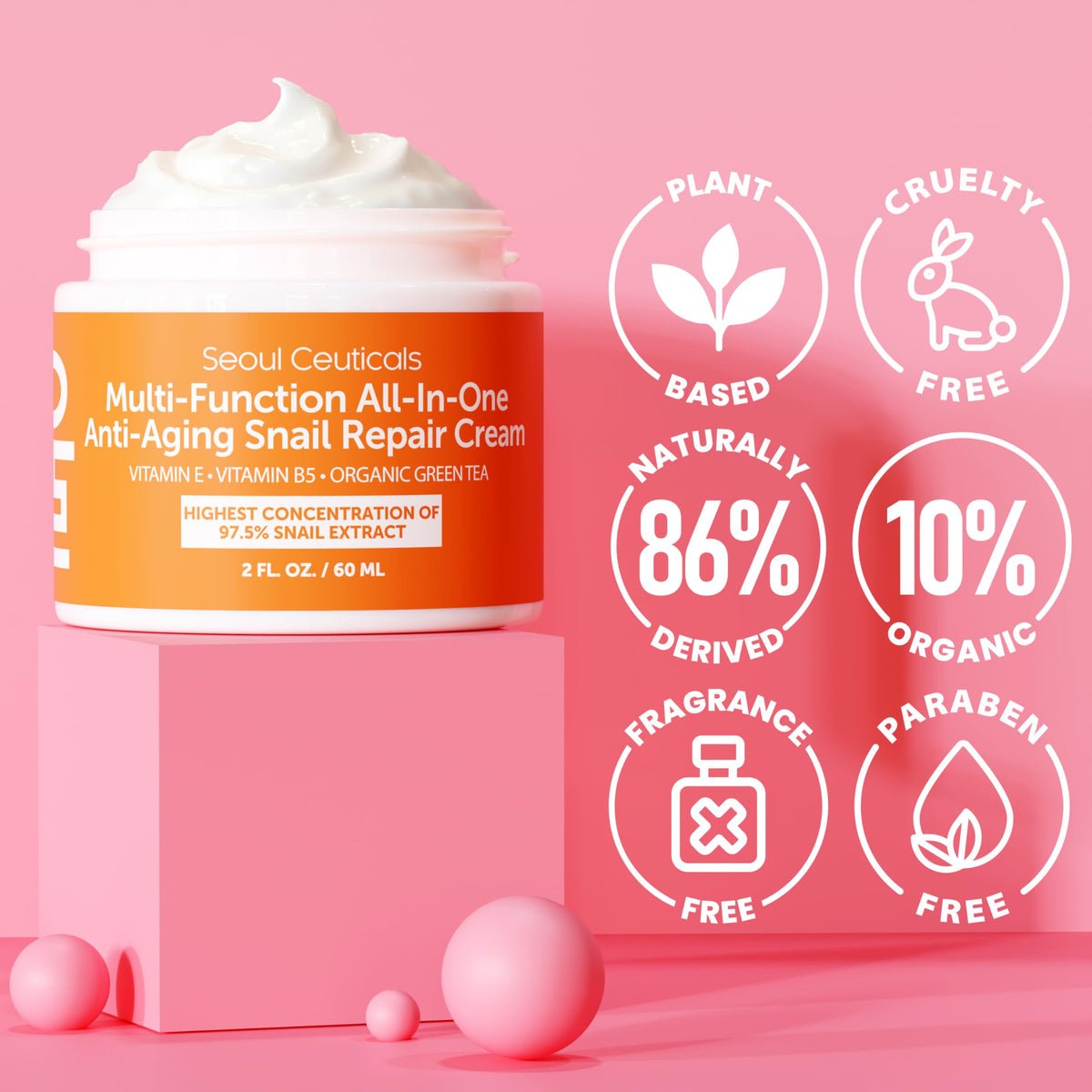 SeoulCeuticals snail mucin cream application on skin