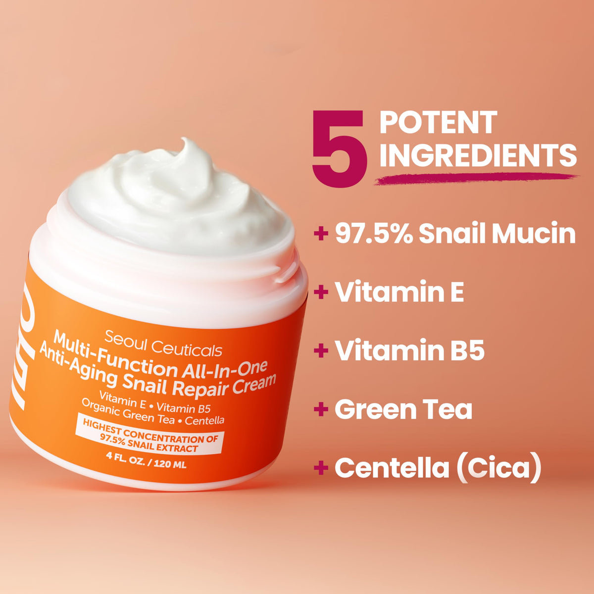 SeoulCeuticals Snail Mucin cream application on skin