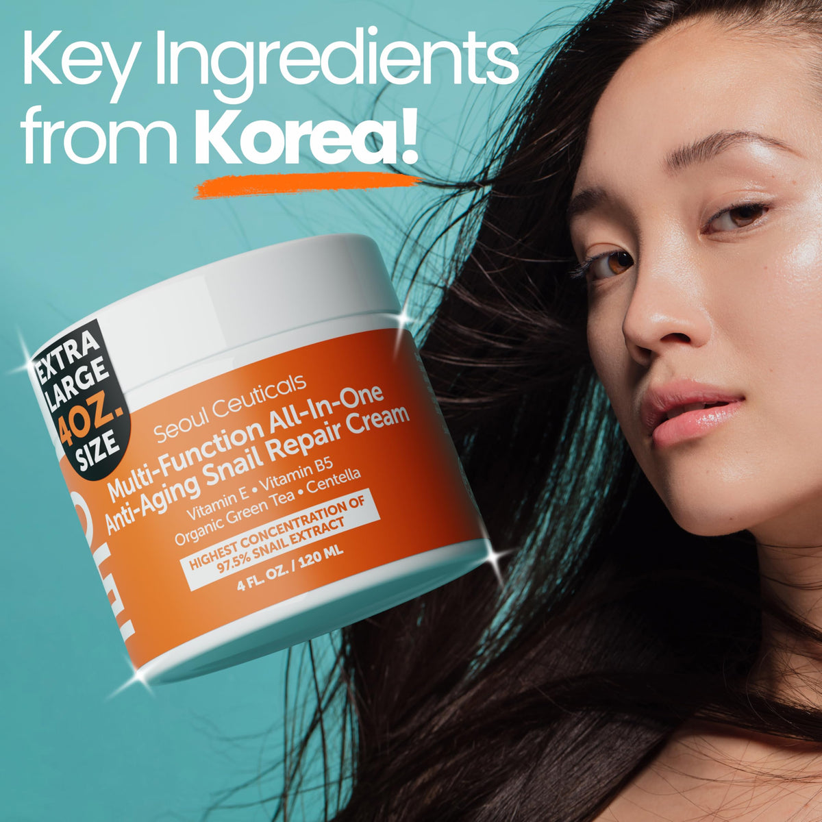 SeoulCeuticals Snail Mucin cream in hand