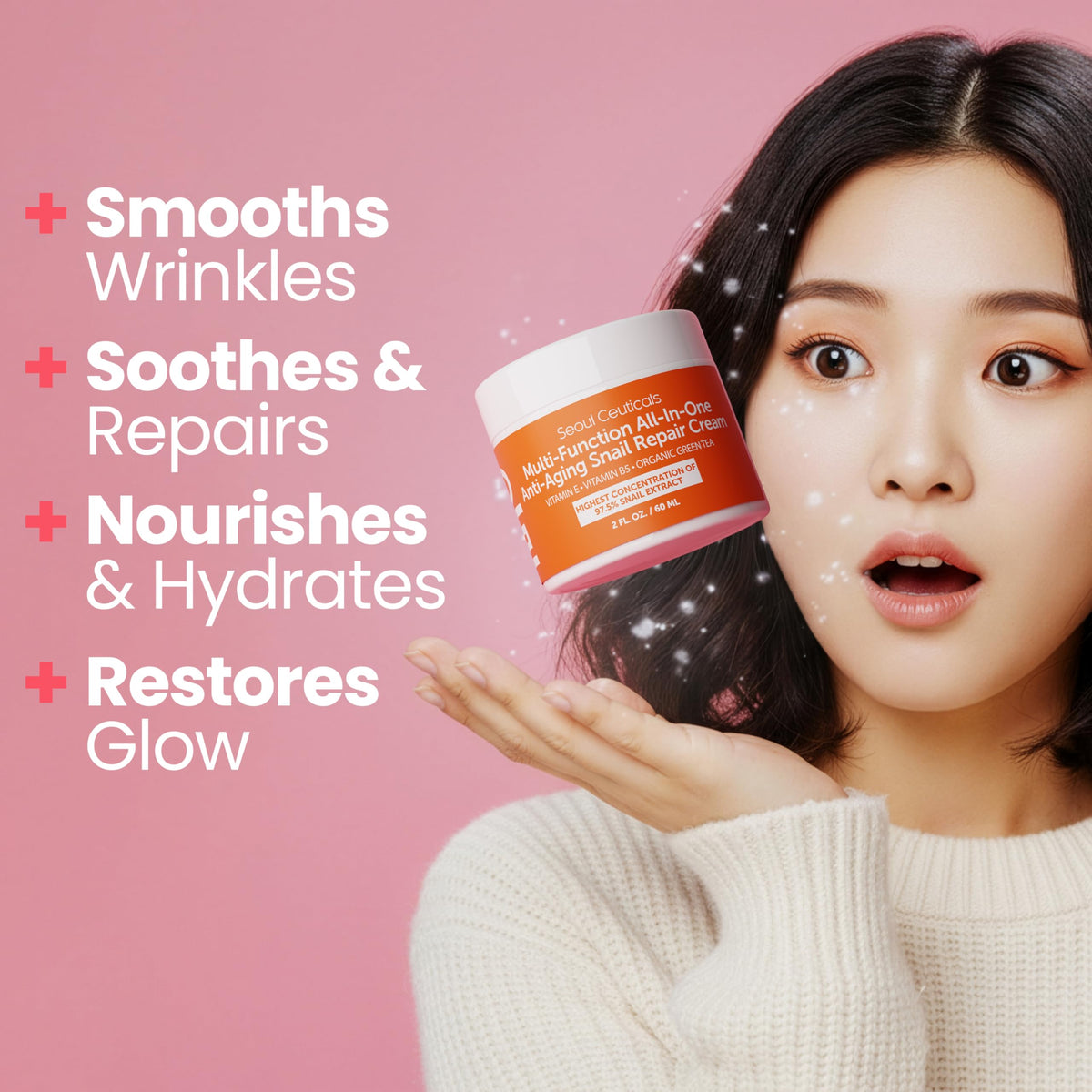 SeoulCeuticals snail mucin cream texture close-up