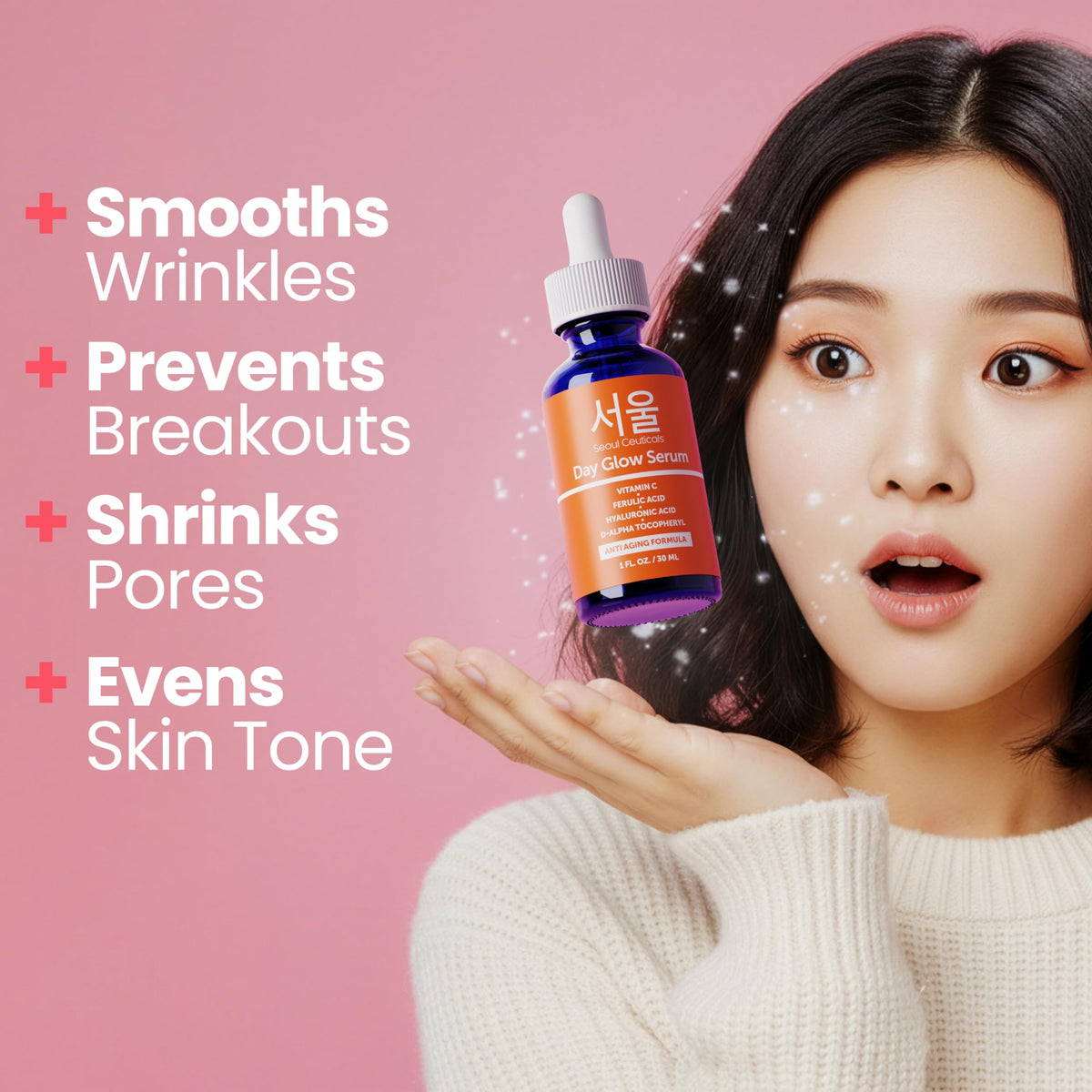 SeoulCeuticals Vitamin C Serum bottle side view