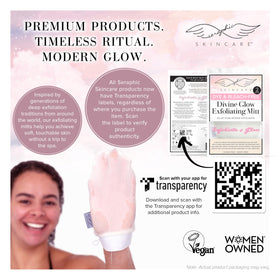 SERAPHIC SKINCARE Divine Glow Exfoliating Mitt drying loop