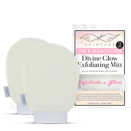 SERAPHIC SKINCARE Divine Glow Exfoliating Mitt front view