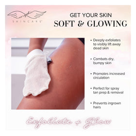 SERAPHIC SKINCARE Divine Glow Exfoliating Mitt with instructions