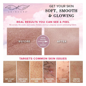 SERAPHIC SKINCARE exfoliating gloves side view