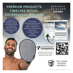 SERAPHIC SKINCARE Exfoliating Mitt with instructions