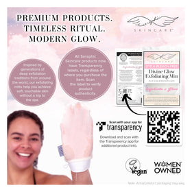 SERAPHIC SKINCARE Exfoliating Mitt with instructions
