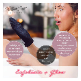 SERAPHIC SKINCARE exfoliating mitts packaging