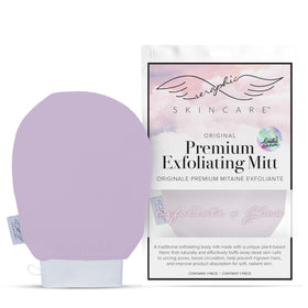 SERAPHIC SKINCARE Lavender Premium Body Exfoliating Mitt front view