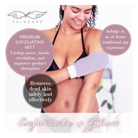 SERAPHIC SKINCARE Lavender Premium Body Exfoliating Mitt packaging