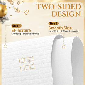 Serenorch Christmas Disposable Face Towels XL with towel laid out