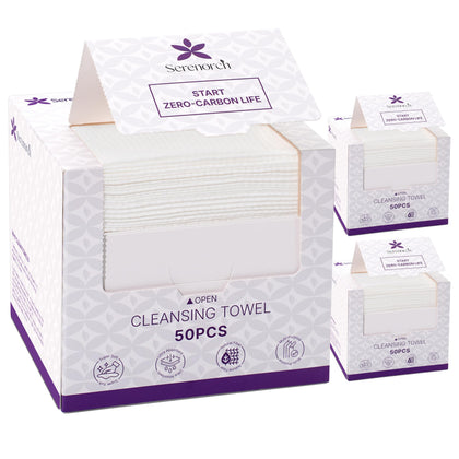 Serenorch Disposable Face Towels XL 150 Count front view