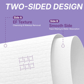 Serenorch Disposable Face Towels XL in use for makeup removal