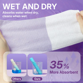 Serenorch Disposable Face Towels XL on bathroom counter
