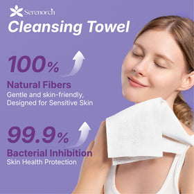 Serenorch Disposable Face Towels XL showing thickness
