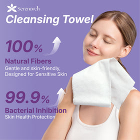 Serenorch Pearl Texture Disposable Face Towels XL showing texture