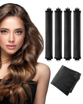 Seritant Heatless Curls Overnight Hair Rollers with satin scarf front view