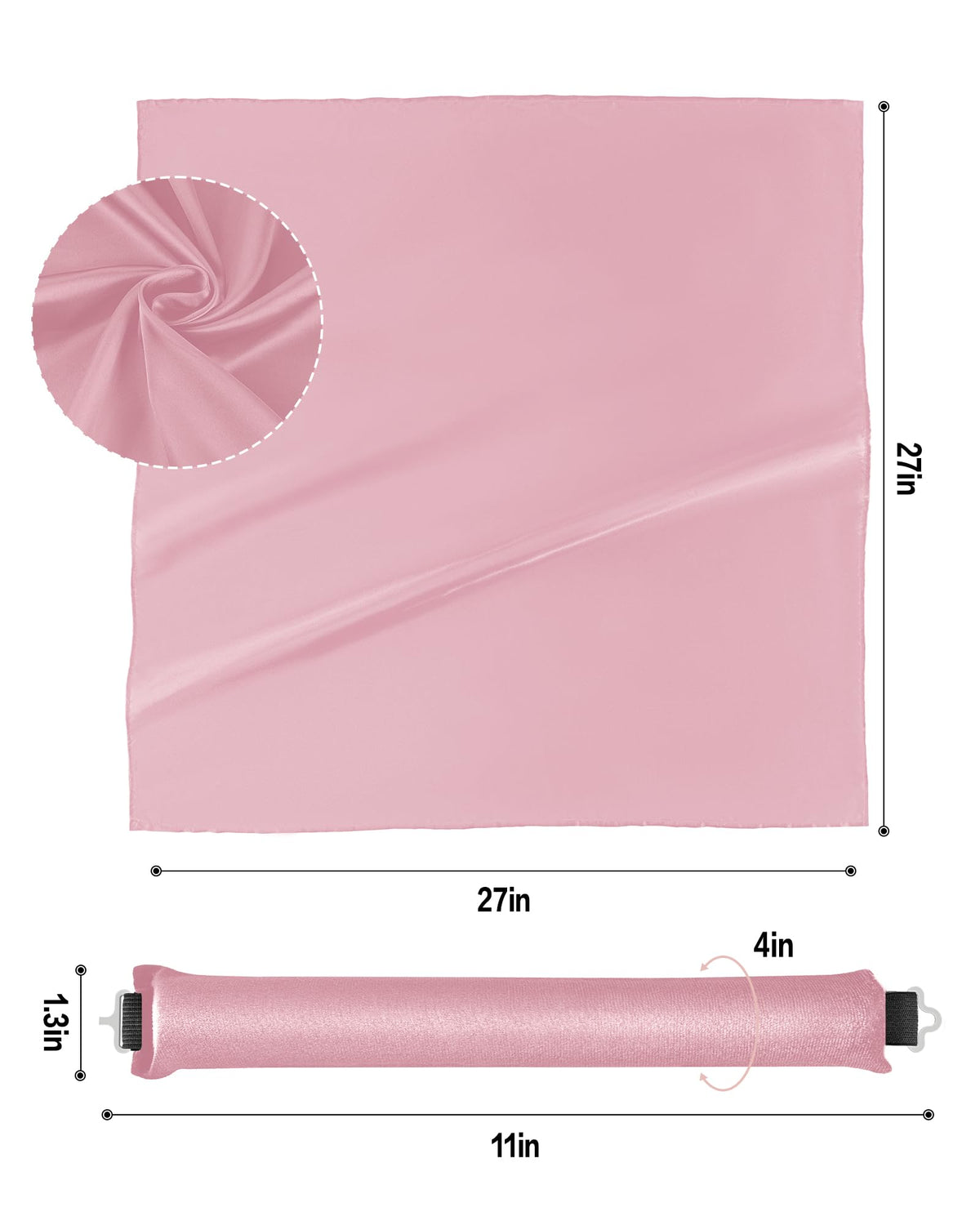 Seritant Heatless Curls rollers and satin scarf on a vanity