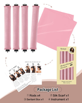 Seritant Heatless Curls rollers wrapped in hair