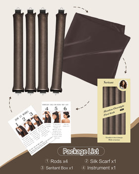 Seritant Satin Head Scarf included with Heatless Curls Rollers