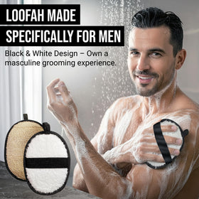 SERRENTO Mens Loofah Body Scrubber side view