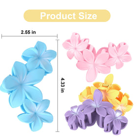 Set of four ANBALA Hawaiian Plumeria hair clips