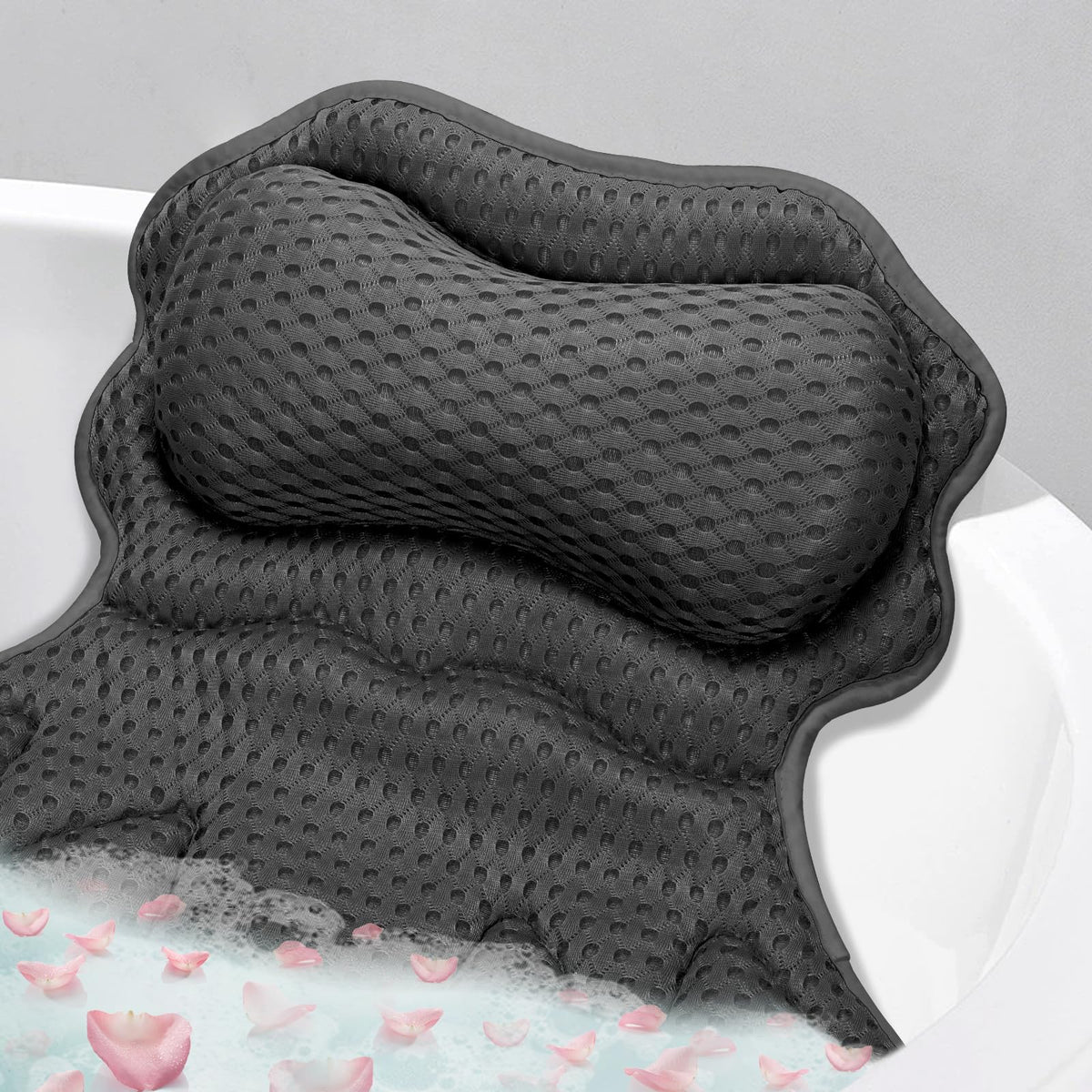 SetSail Bath Pillow black model front view