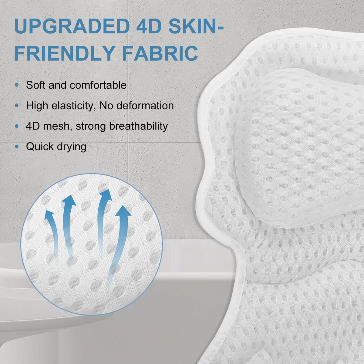 SetSail Bath Pillow folded for easy storage