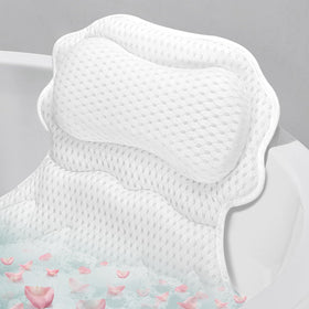 SetSail Bath Pillow front view in white