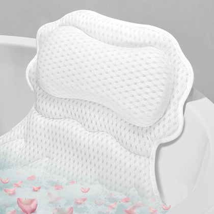 SetSail Bath Pillow front view in white