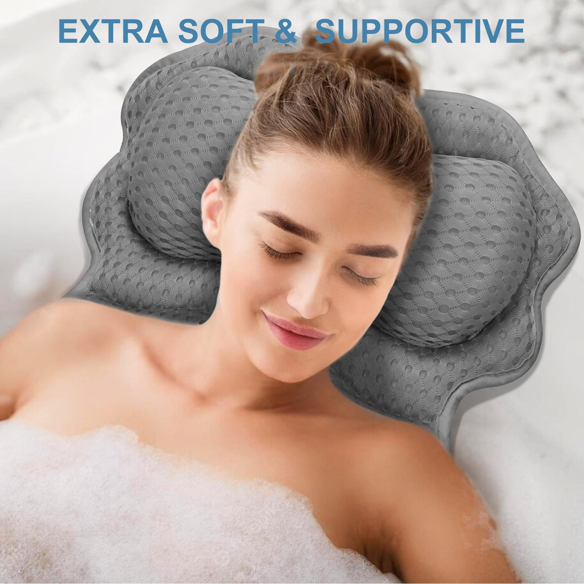 SetSail Bath Pillow in a bathtub setting
