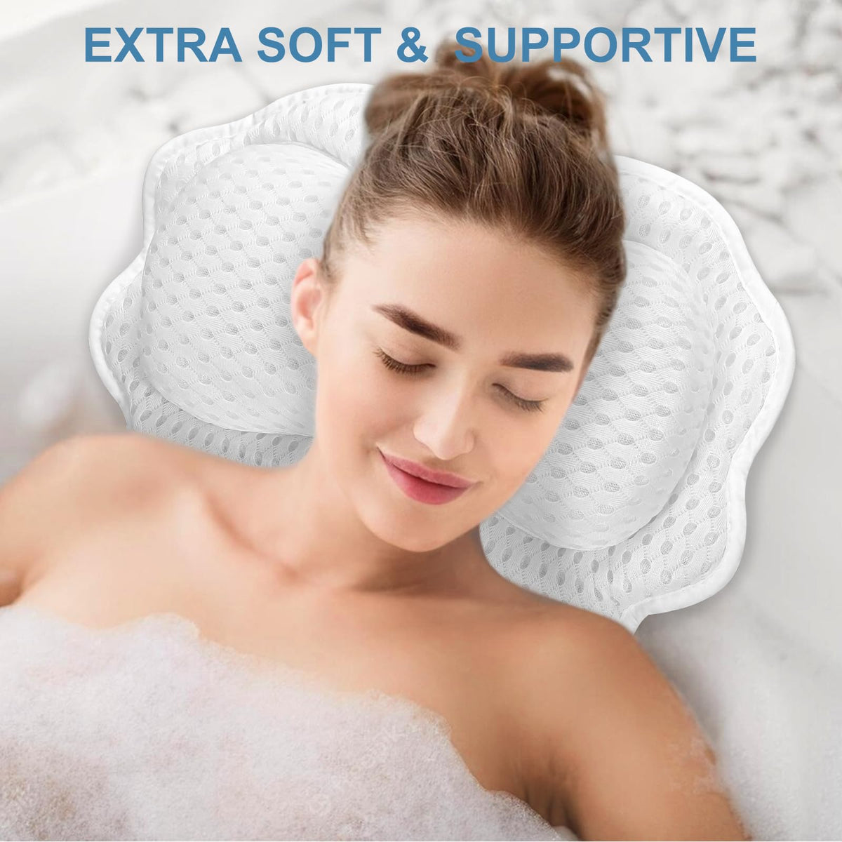 SetSail Bath Pillow side view showing ergonomic design