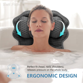 SetSail Bath Pillow side view showing suction cups