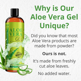Seven Minerals Aloe Vera Gel applied on skin