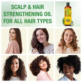 Seven Minerals Cold Pressed Castor Oil with Rosemary side view