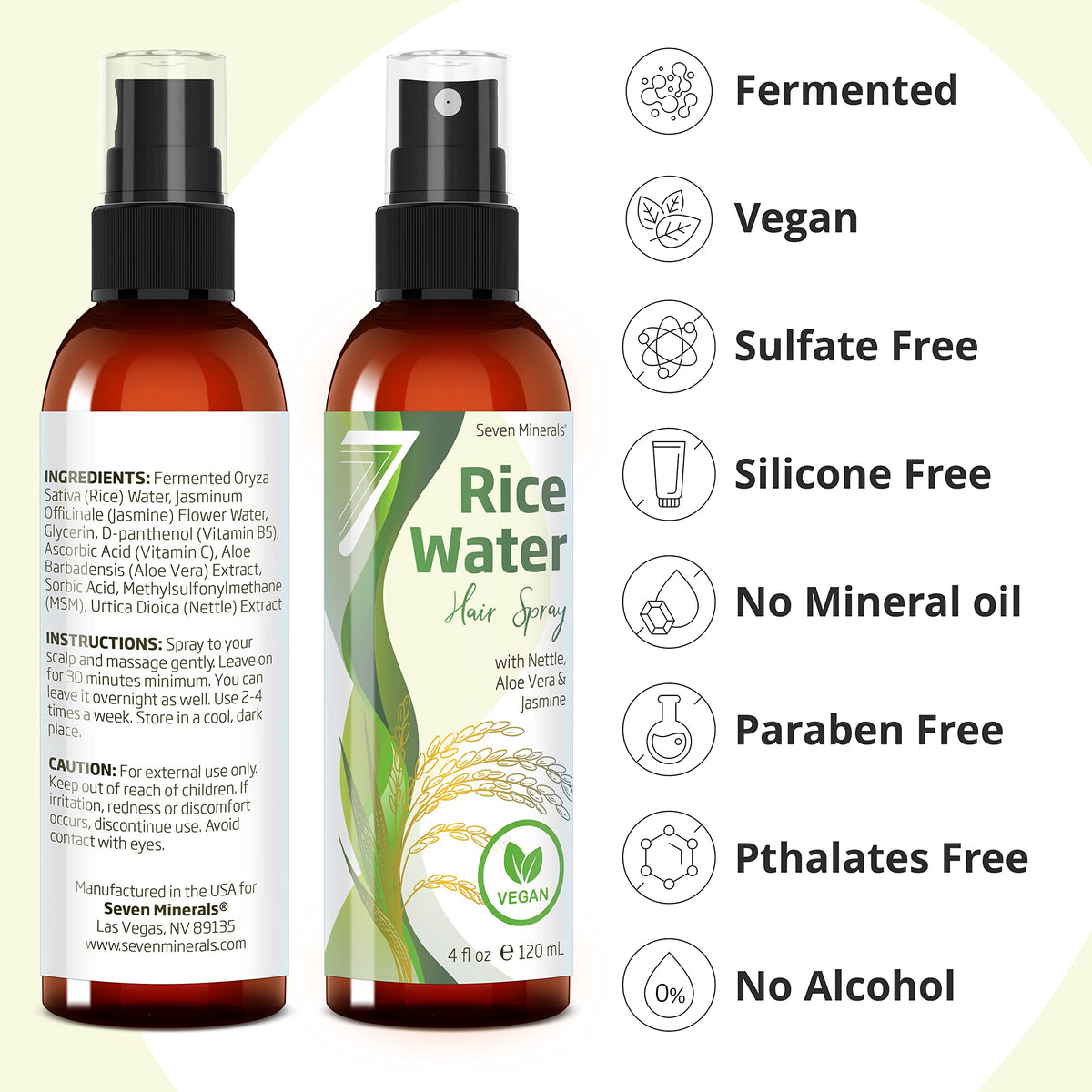Seven Minerals Fermented Rice Water Spray in a bathroom setting