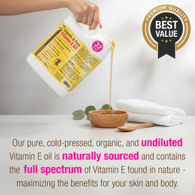 Seven Minerals Vitamin E Oil bottle with a dropper