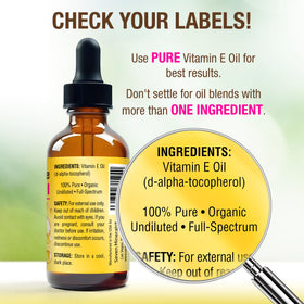 Seven Minerals Vitamin E Oil bottle with dropper