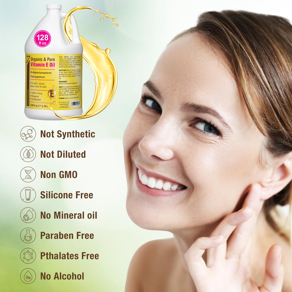 Seven Minerals Vitamin E Oil for hair