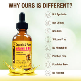 Seven Minerals Vitamin E Oil in a bathroom setting