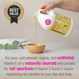 Seven Minerals Vitamin E Oil in a spa setting