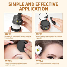 SEVICH Hair Root Touch Up Powder Dark Brown packaging