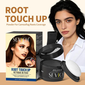 SEVICH Hair Root Touch Up Powder Dark Brown with compact mirror