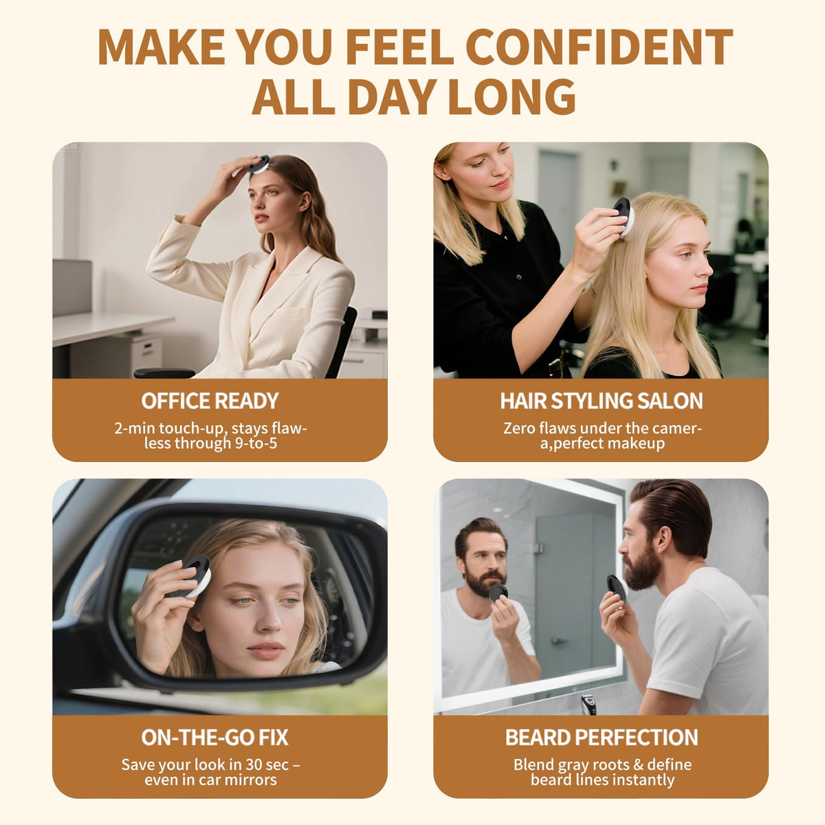 SEVICH Hair Root Touch Up Powder Dark Brown with other hair care products