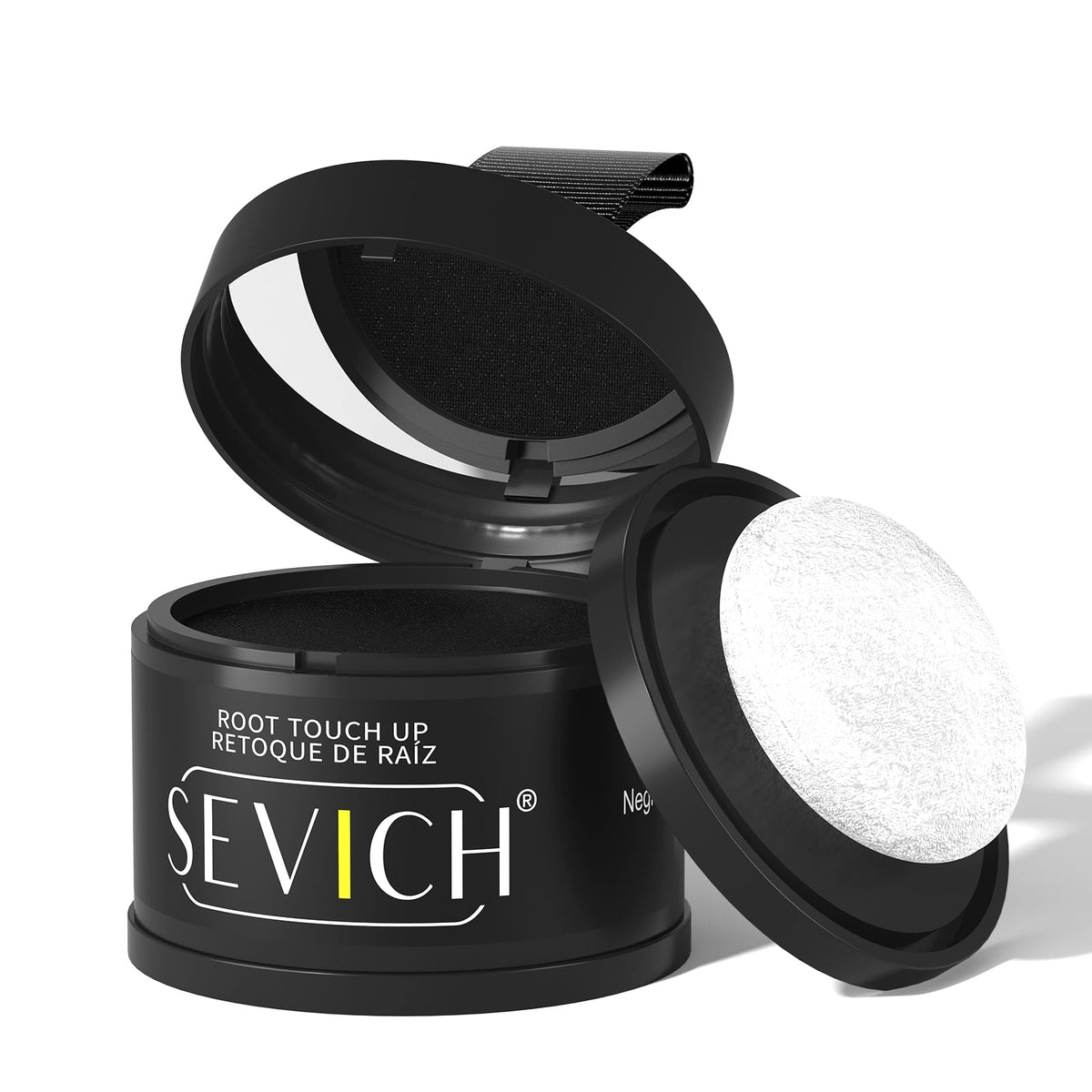 SEVICH Hair Root Touch Up Powder in Black, front view