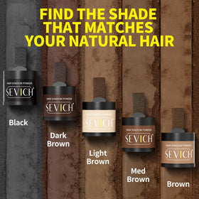 SEVICH Hairline Powder 10g brown shade swatch