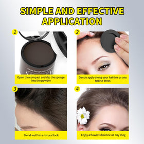 SEVICH Hairline Powder 10g Dark Brown application process